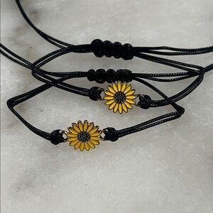 Sunflower Charm Bracelet Set